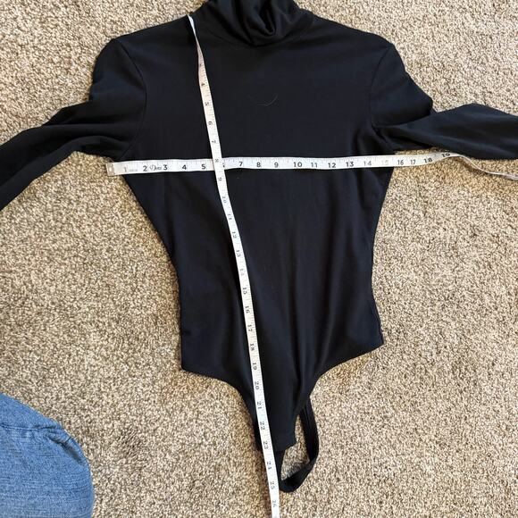 Madewell Black Turtleneck Thong Bodysuit Small - Picture 4 of 5